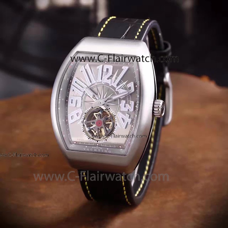 Franck Muller Tourbillon Replica Mans Watch SS Gray Dial